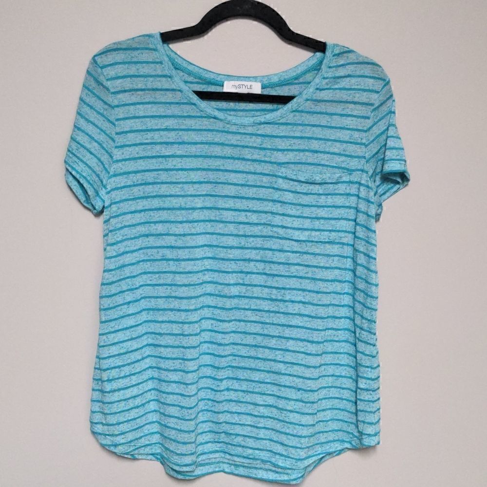my style Striped Short Sleeve Shirt